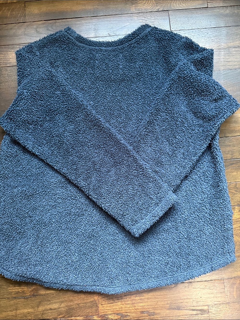 Cuddl Duds Navy Sherpa Pullover - Soft Fleece - Picture 2 of 8